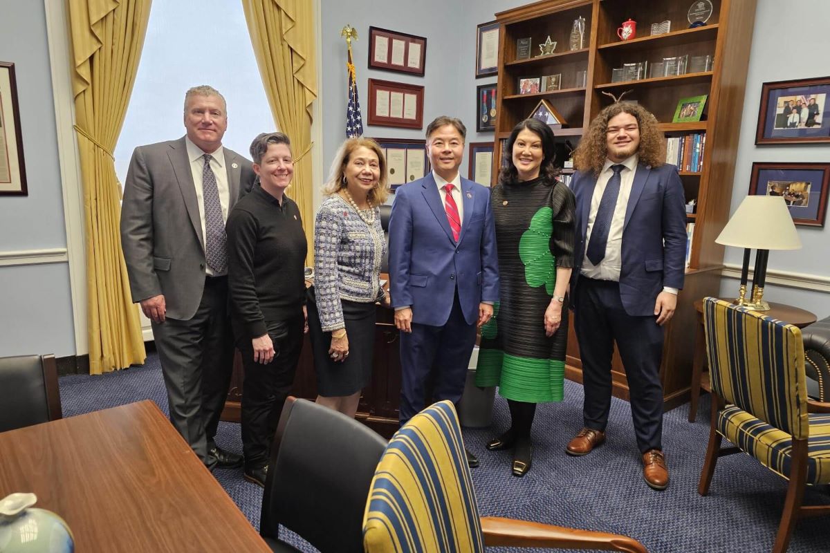 As part of CSU Hill Day events, university leaders met with federal legislators including U.S. Representative Ted Lieu  April 9-11, 2024, to seek more support for college students.