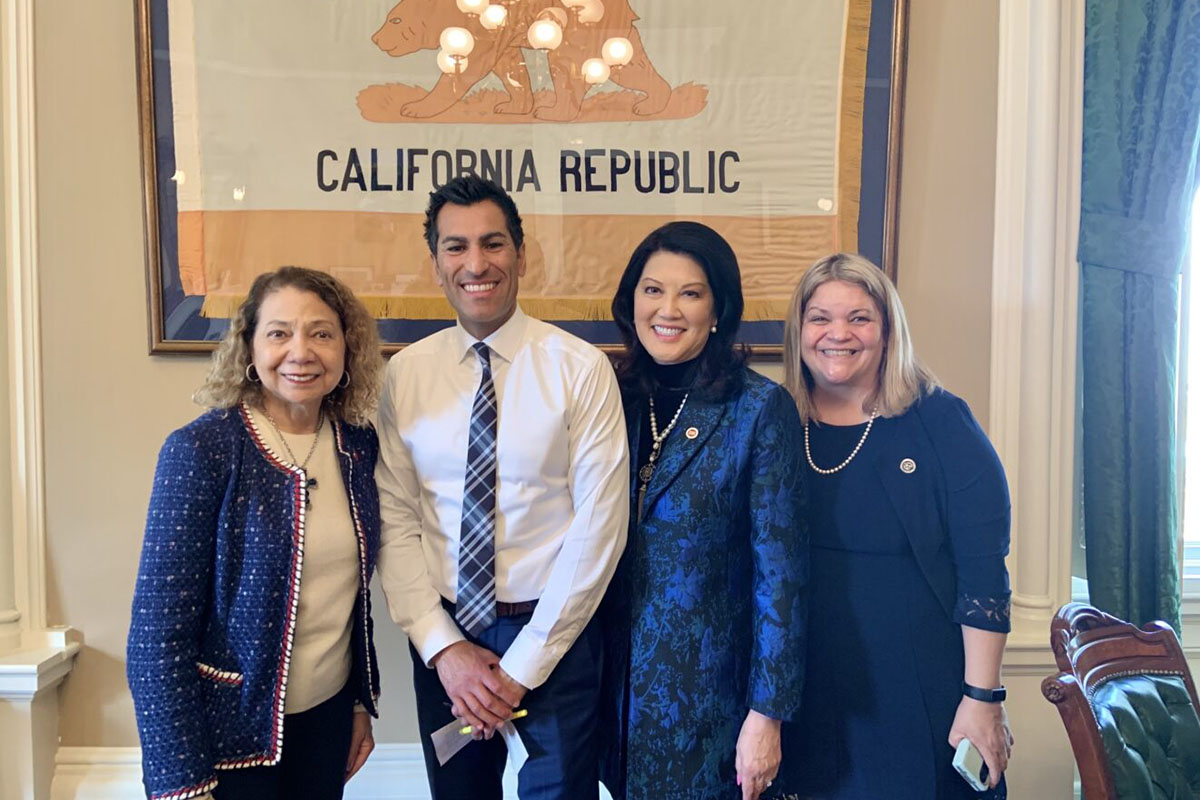 In Sacramento, California for CSU Advocacy Day February 21, 2024, Chancellor Mildred García and CSU leadership met with state legislators like Speaker of the Assembly Robert Rivas.
