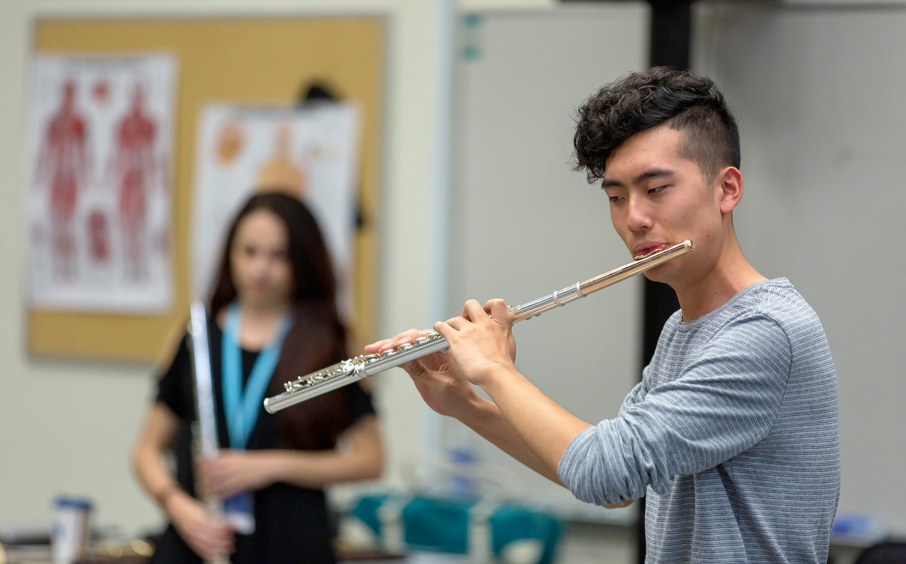 student flutist