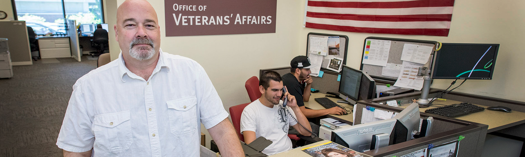 workers at an office of veterans' affairs