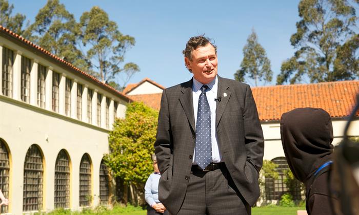 Chancellor White at Humboldt State in 2013.