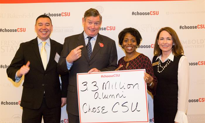 Chancellor White and the Class of 3 Million program honoring CSU alumni.