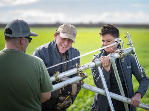 Chico State researchers set up monitoring tower in agricultural field