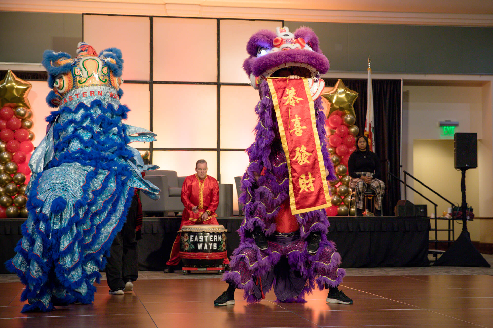 performers doing a dragon dance