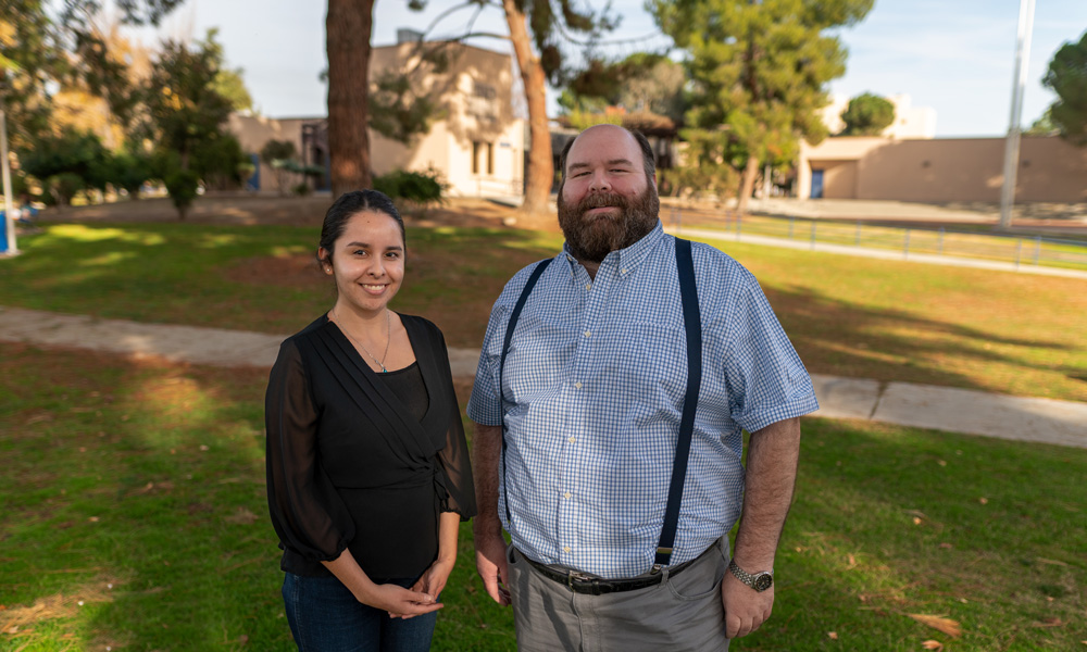 María Rodríguez and Dr. Dustin Knepp, department chair, Modern Languages and Literatures