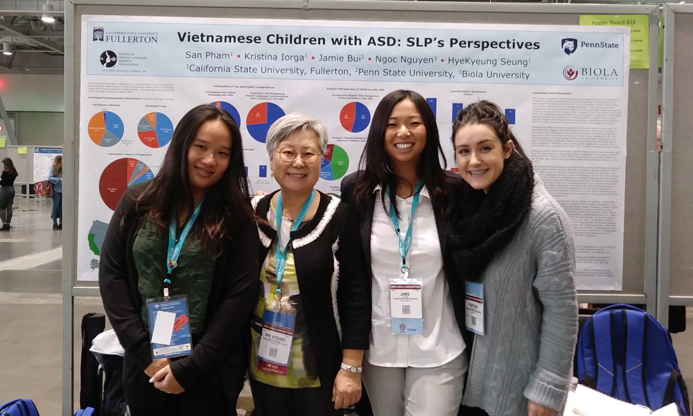 Dr. Seung and colleagues executed another study with speech-language pathologists who work with children with autism. 