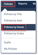 sreens shot of policy owner filters