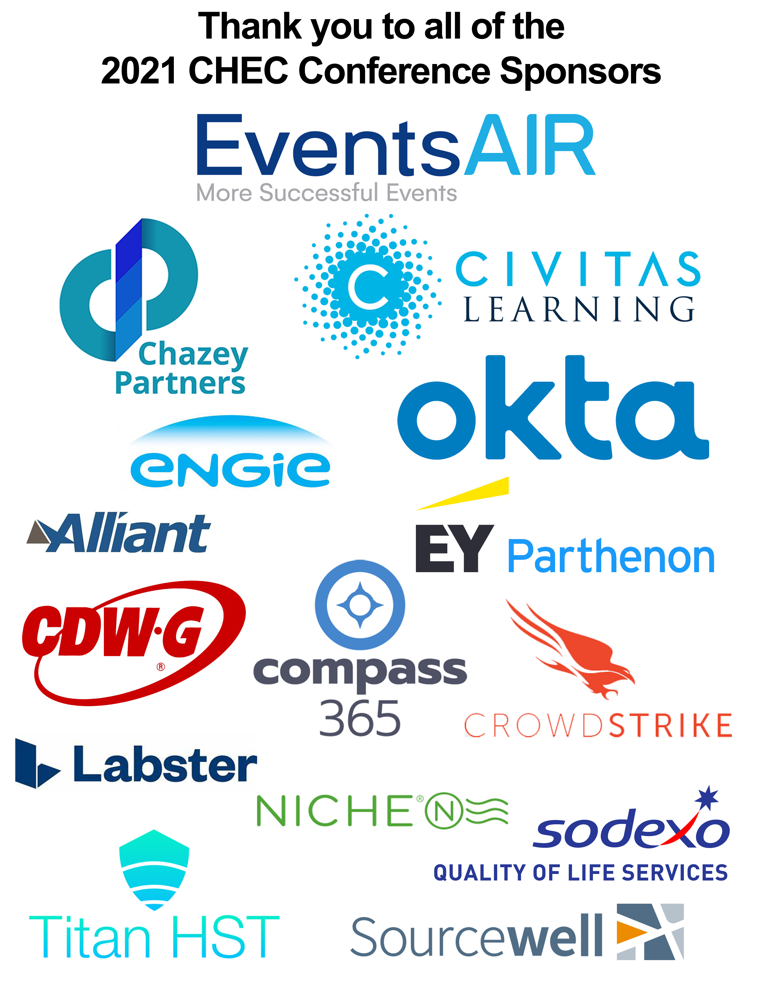 Thank you to all of the 2019 CHEC Conference Sponsors