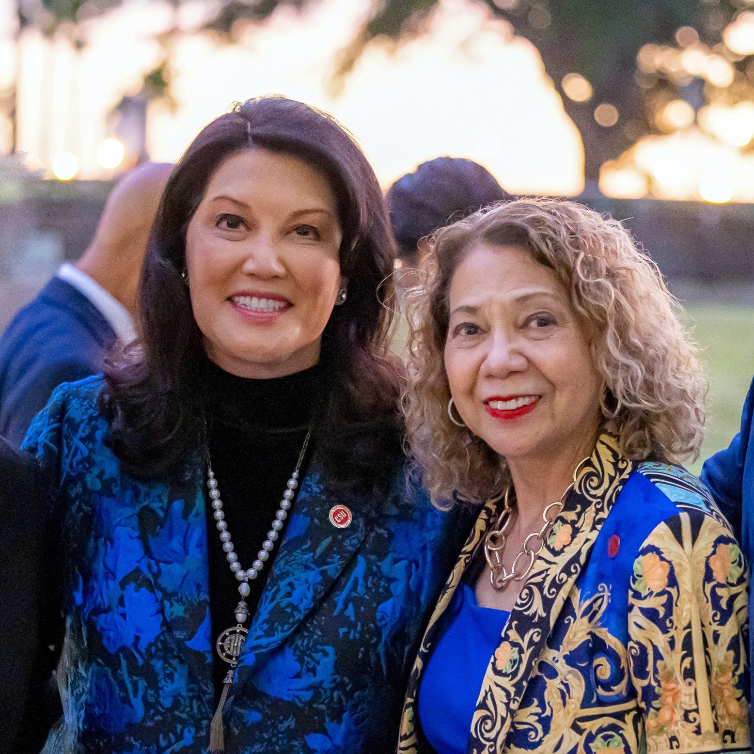 chancellor mildred garcia and board of trustees chair wenda fong