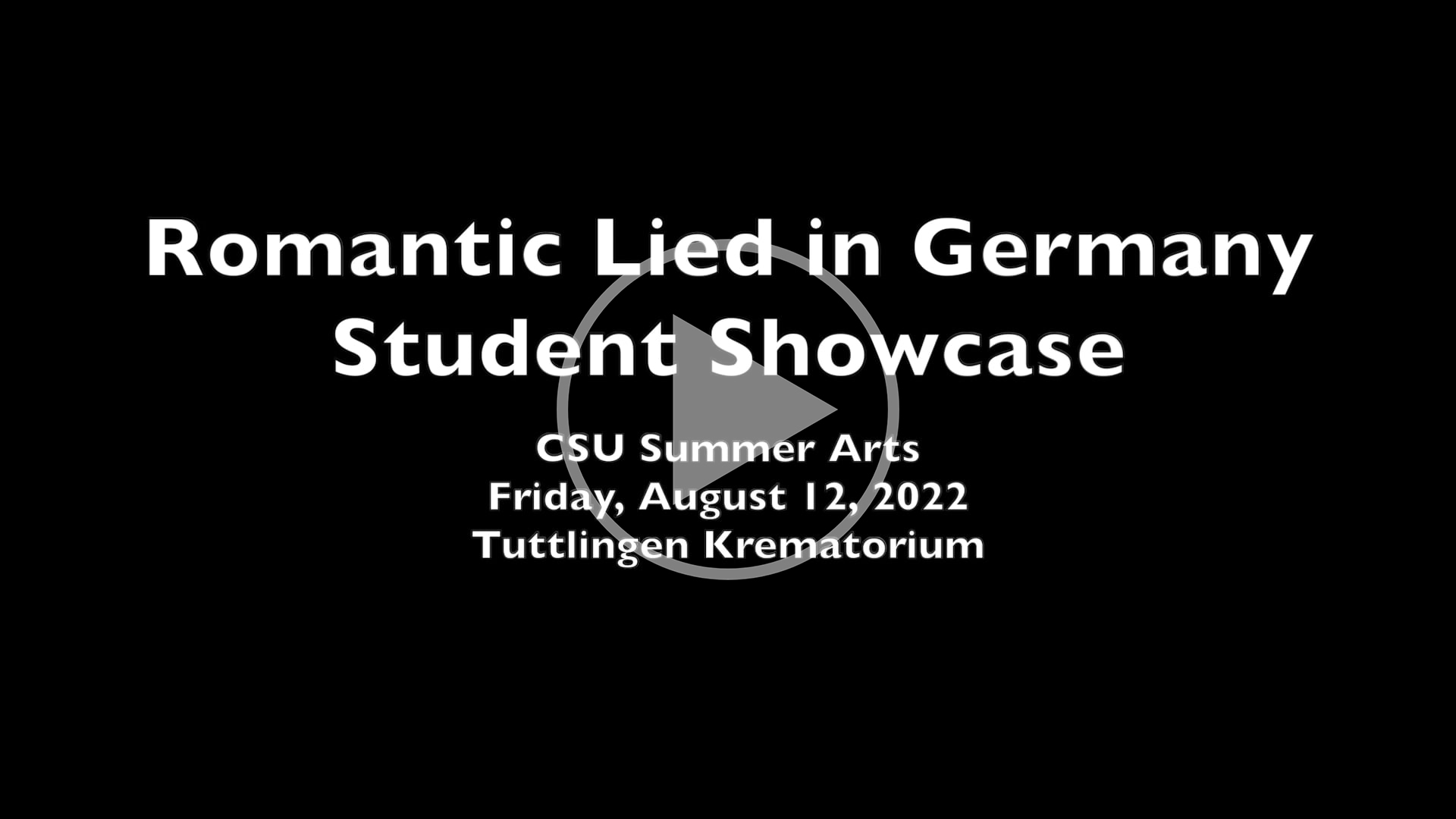 Play the 'Romantic Lied in Germany Student Showcase'
