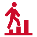 figure walking up steps icon