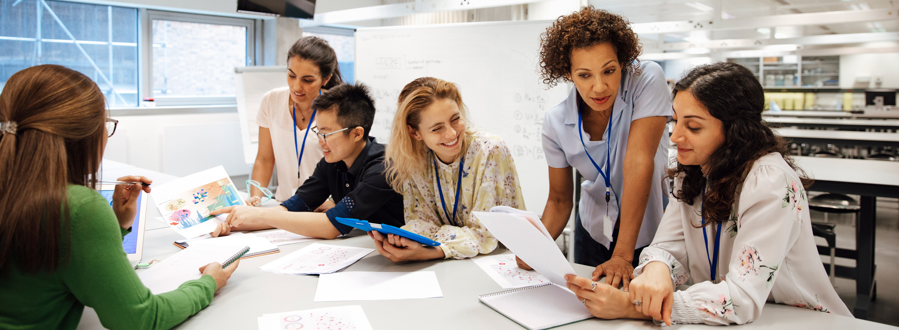 Faculty and students in the classroom