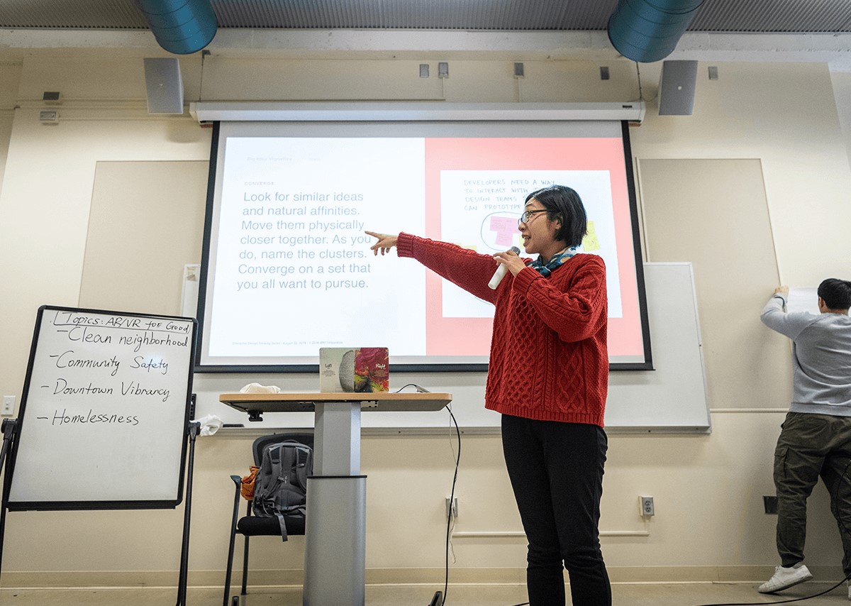 A presentation at San Jose State