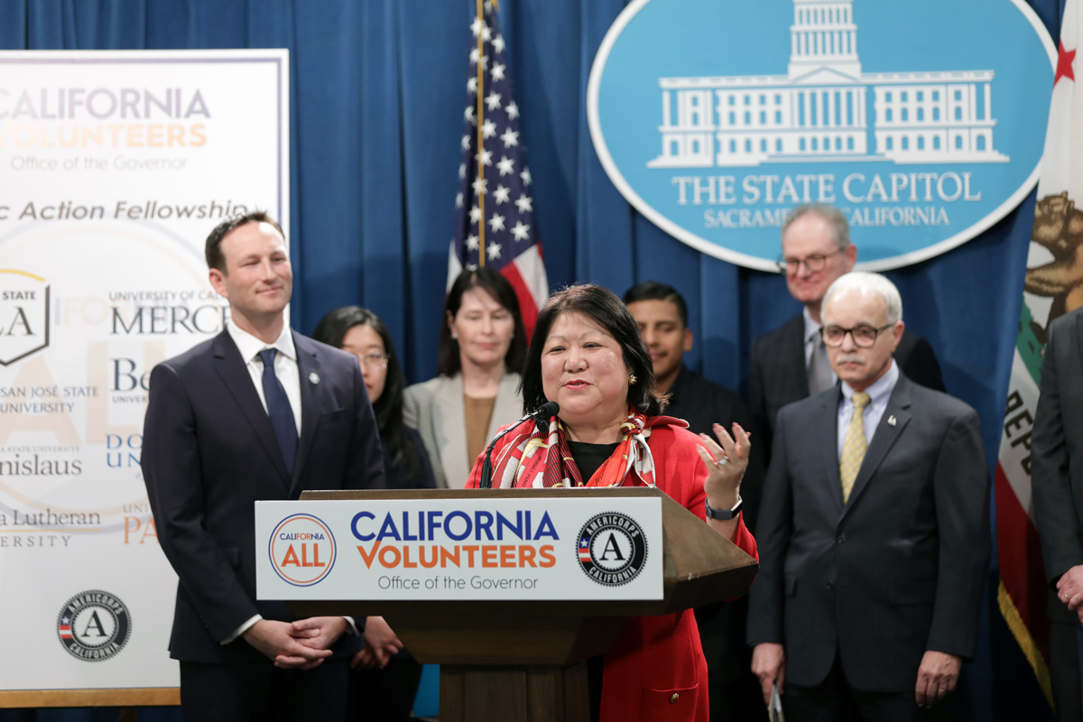 Stanislaus State President Ellen Junn announces a California Civic Action Fellowship.