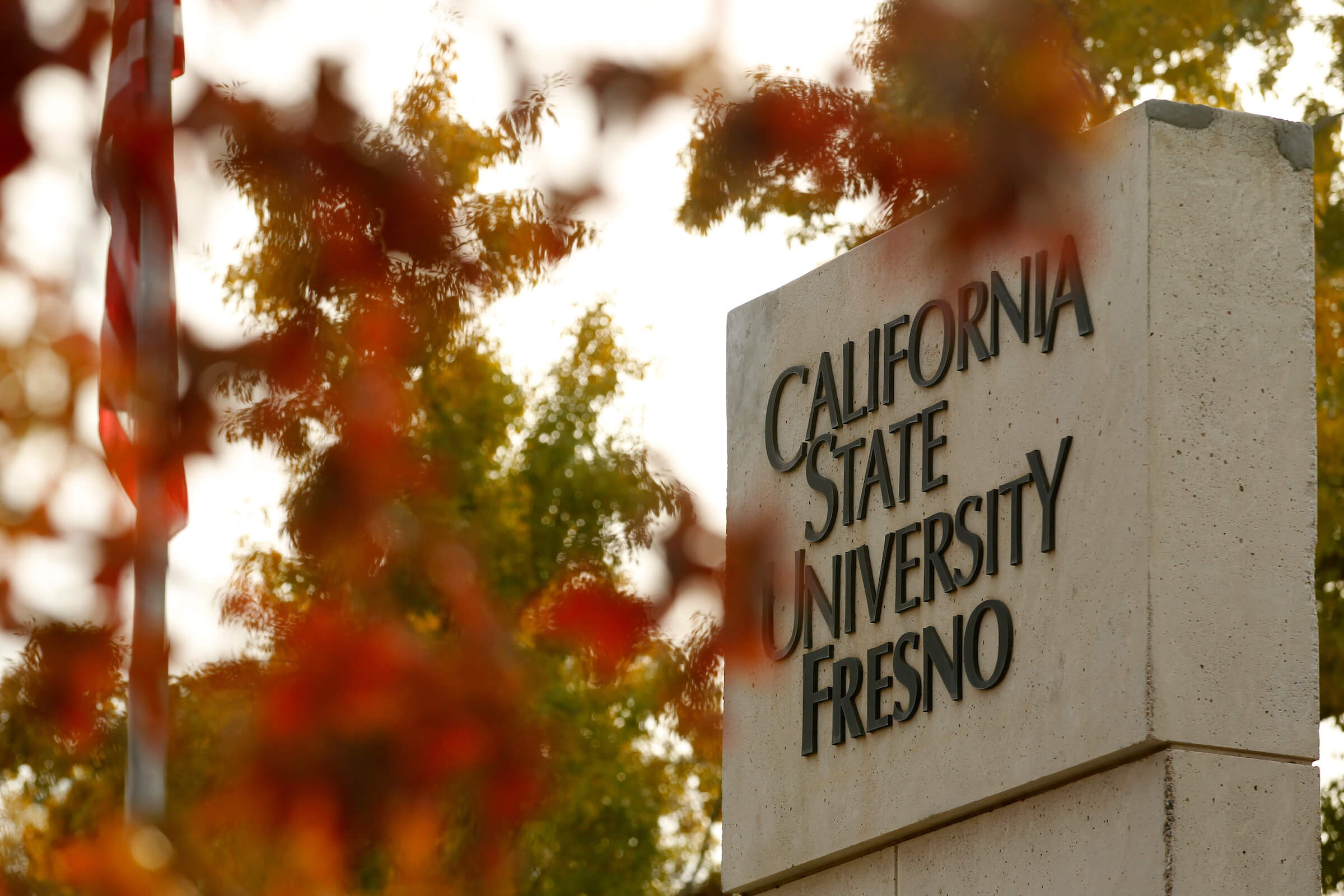 Campus sign at Fresno State